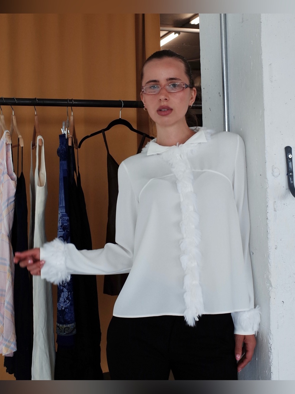 Chanel White Long Sleeve Blouse